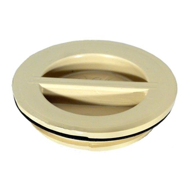 Waterway Plastics Waterway Plastics WW4004149BEI 1.5 in. Flush Plug with Gasket; Beige WW4004149BEI